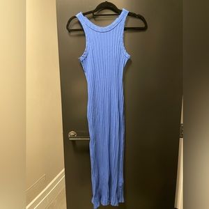 Ribbed cobalt blue dress, size small